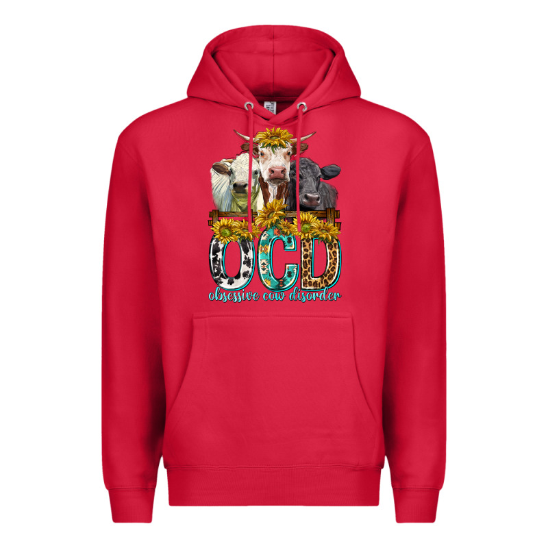 Obsessive Cow Disorder With Cows Premium Hoodie by texasbilliewilder | Teevron