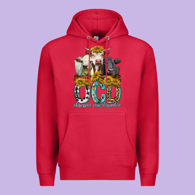 Obsessive Cow Disorder With Cows Premium Hoodie Designed By Texasbilliewilder