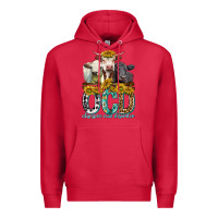 Cardinal Obsessive Cow Disorder with Cows Premium Hoodie - texasbilliewilder