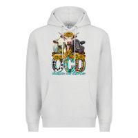 Dove Grey Obsessive Cow Disorder with Cows Premium Hoodie - texasbilliewilder