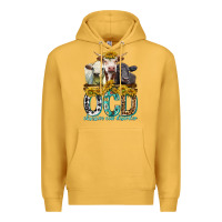 Mustard Obsessive Cow Disorder with Cows Premium Hoodie - texasbilliewilder