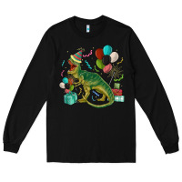 Black party t rex Long Sleeve Tee - MaliasSmallBusiness