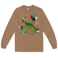 Toasted Coconut party t rex Long Sleeve Tee - MaliasSmallBusiness