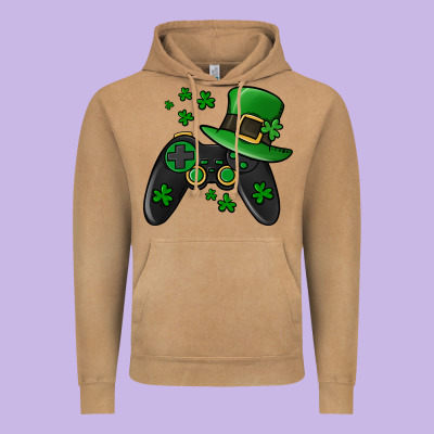 St Patricks Day Gamer Vintage Hoodie Designed By Jasminsmagicworld