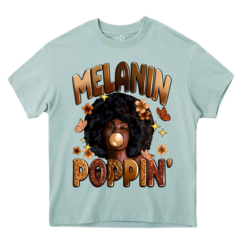 Melanin Poppin Heavy Core Tee by Zillion Design Studio | Teevron