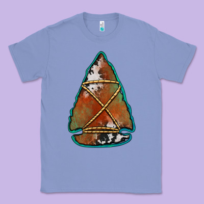Cowhide Rusty Arrowhead Classic Tee Designed By Jasminsmagicworld