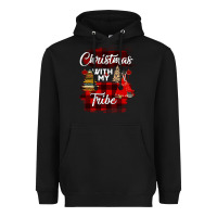 Christmas With My Tribe Heavyweight Hoodie | Teevron