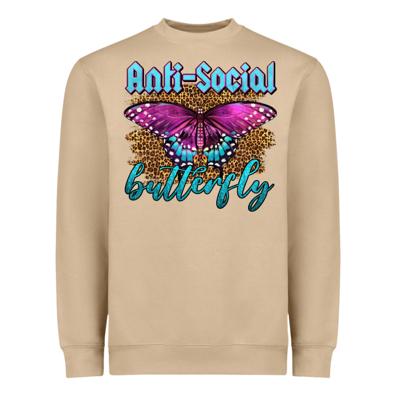 Western Anti-social Butterfly Heavyweight Sweatshirt by LillyAllenDesigns | Teevron