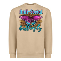 Mushroom Western Anti-Social Butterfly Heavyweight Sweatshirt - LillyAllenDesigns