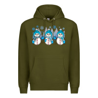 Army Green snowman winter Premium Hoodie - JahusDesignShop