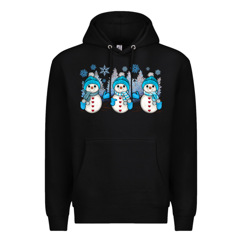 Snowman Winter Premium Hoodie by JahusDesignShop | Teevron