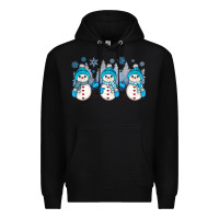 Black snowman winter Premium Hoodie - JahusDesignShop
