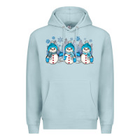 Blue Mist snowman winter Premium Hoodie - JahusDesignShop