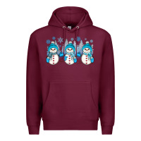 Burgundy snowman winter Premium Hoodie - JahusDesignShop