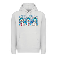 Dove Grey snowman winter Premium Hoodie - JahusDesignShop