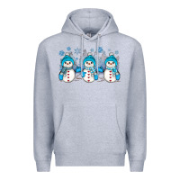 Heather Grey snowman winter Premium Hoodie - JahusDesignShop