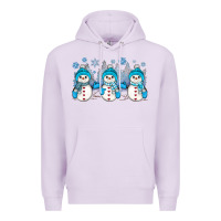Lilac snowman winter Premium Hoodie - JahusDesignShop