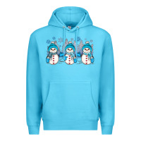 Ocean Blue snowman winter Premium Hoodie - JahusDesignShop