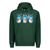 Sports Green snowman winter Premium Hoodie - JahusDesignShop