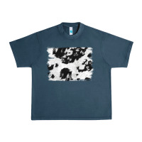 Midnight Navy black and white cowhide backround Urban Heavy Tee - NancyCooperArtShop