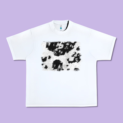 Black And White Cowhide Backround Urban Heavy Tee Designed By Nancycooperartshop