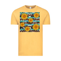 Vintage Mustard sunflower western seamless Vintage Tee - AdoDesignShop