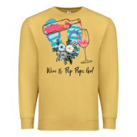Antique Gold Wine Flip Flops Girl Premium Sweatshirt - Bettercallsaul