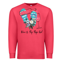 Cardinal Wine Flip Flops Girl Premium Sweatshirt - Bettercallsaul