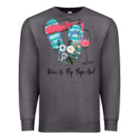 Charcoal Heather Wine Flip Flops Girl Premium Sweatshirt - Bettercallsaul