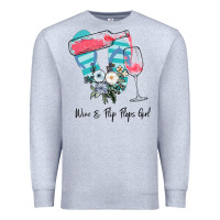 Heather Grey Wine Flip Flops Girl Premium Sweatshirt - Bettercallsaul