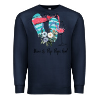 Navy Wine Flip Flops Girl Premium Sweatshirt - Bettercallsaul
