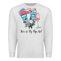 Oatmeal Heather Wine Flip Flops Girl Premium Sweatshirt - Bettercallsaul