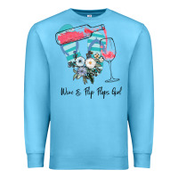 Ocean Blue Wine Flip Flops Girl Premium Sweatshirt - Bettercallsaul