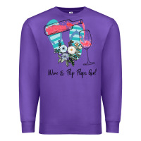 Purple Wine Flip Flops Girl Premium Sweatshirt - Bettercallsaul