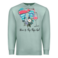 Seafoam Wine Flip Flops Girl Premium Sweatshirt - Bettercallsaul