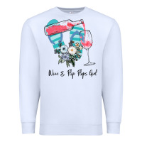 White Wine Flip Flops Girl Premium Sweatshirt - Bettercallsaul