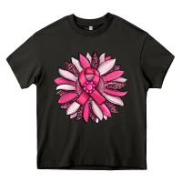 Asphalt breast awareness cancer pink sunflower Heavy Core Tee - RanaPortraitStore