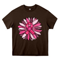Breast Awareness Cancer Pink Sunflower Heavy Core Tee | Teevron