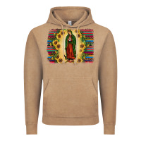 Vintage Coffee serape our lady of guadalupe2 Vintage Hoodie - JahusDesignShop