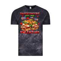 Cloud Black hamburger are my valentine Vintage Tee - AdoDesignShop