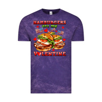 Cloud Purple hamburger are my valentine Vintage Tee - AdoDesignShop