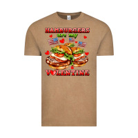 Vintage Coffee hamburger are my valentine Vintage Tee - AdoDesignShop