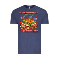 Vintage Denim hamburger are my valentine Vintage Tee - AdoDesignShop