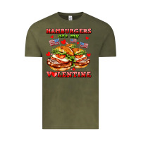 Vintage Olive hamburger are my valentine Vintage Tee - AdoDesignShop