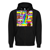 Black Pride lgbtq hands with cowhide seamless pattern Zipper Hoodie - BundleAndBundleShop