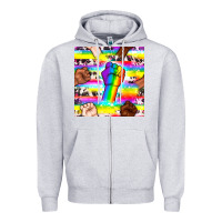 Heather Grey Pride lgbtq hands with cowhide seamless pattern Zipper Hoodie - BundleAndBundleShop