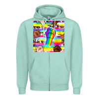 Pride Lgbtq Hands With Cowhide Seamless Pattern Zipper Hoodie | Teevron