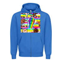 True Royal Pride lgbtq hands with cowhide seamless pattern Zipper Hoodie - BundleAndBundleShop
