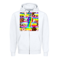 White Pride lgbtq hands with cowhide seamless pattern Zipper Hoodie - BundleAndBundleShop