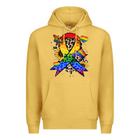 Antique Gold Pride ribbon Premium Hoodie - NancyCooperArtShop